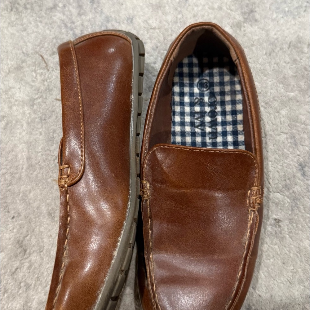 Classic Boys Brown Leather Loafers - Picture 4 of 4
